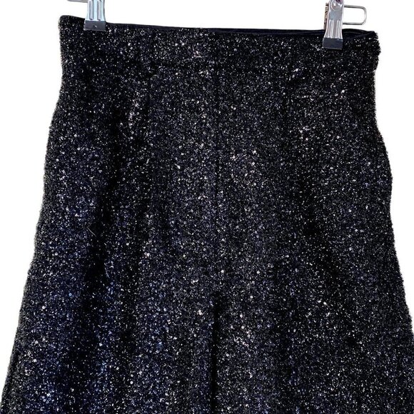 EXPRESS Sequin Shorts Size 00 Womens Black Sequin High Waisted Bermuda - Picture 5 of 11